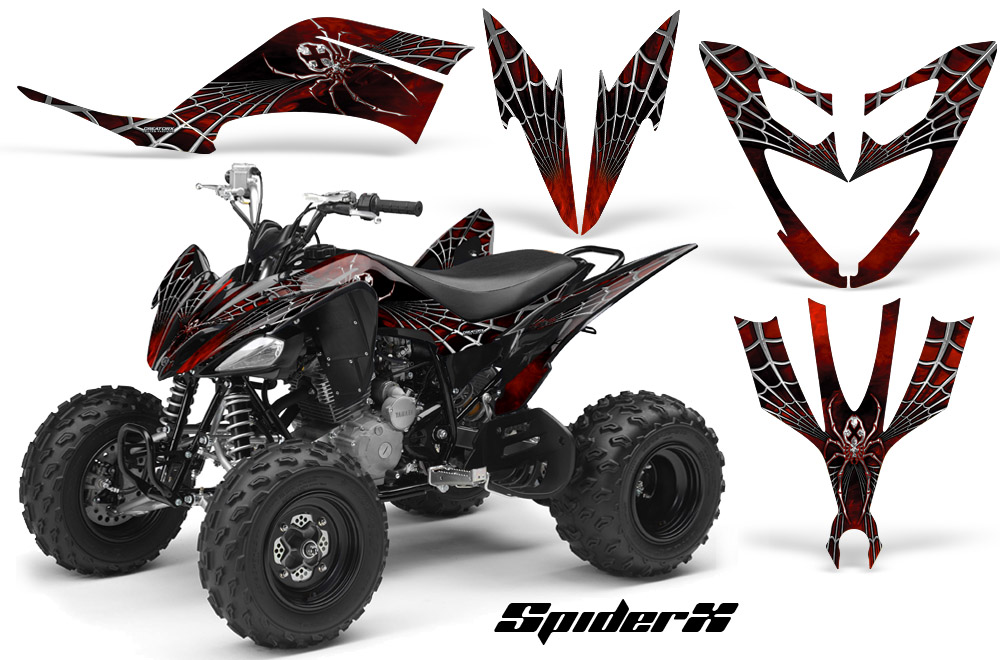 Yamaha Raptor 250 Graphics Kit SpiderX Red